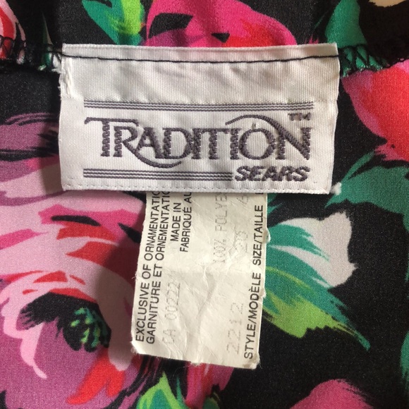 Vintage Sears Floral Long Sleeved Blouse With Buttons - Picture 9 of 10